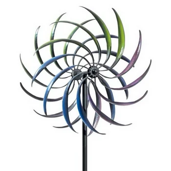 Разноцветные листья ивы, металлический вращатель для вращения ветряной мельницы, 3D-скульптура, ветряная мельница, вращатели для внутреннего дворика, газона, двора