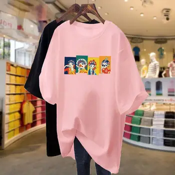 Летний однотонный пуловер, футболка с коротким рукавом, Женская повседневная свободная уличная одежда из молодежной серии Commuter, милые топы