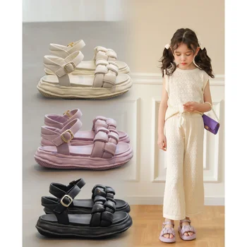 Сандалии для девочек 2023, Летняя Новая детская обувь, Детская летняя обувь, обувь принцессы для девочек, Большая детская обувь