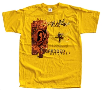 Передняя сборка- футболка с разъеденной коррозией Disorder Band 1986 года выпуска (желтая) Все