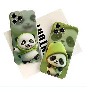 Чехол для телефона Panda для iPhone 15 14 11 13 12 Pro Max MINI XR X XS 8 7 6 6S Plus с жестким рисунком рамки IMD Funda