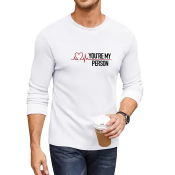 Новая длинная футболка с надписью You're my person, Grey's quote, белые футболки для мальчиков, мужские высокие футболки