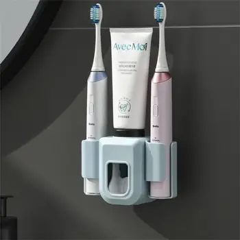 Инновационный настенный стеллаж для хранения Экономия места Настенный держатель для зубных щеток Прочный держатель для зубных щеток Современная стойка для зубных щеток