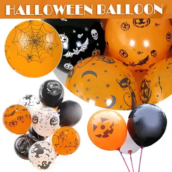 12-дюймовые Воздушные шары на Хэллоуин, Креативные Игрушки-Тыква-Паук, украшения для Хэллоуина, Globos, Латексные принадлежности, Воздушные шары для вечеринки Infla A2M7