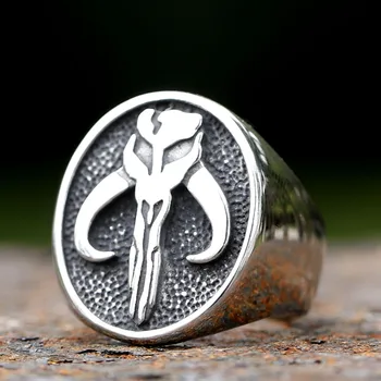 новое кольцо с черепом инопланетянина для мужчин и женщин, крутое кольцо в стиле панк-байкер из нержавеющей стали, винтажное готическое кольцо-печатка, прямая поставка
