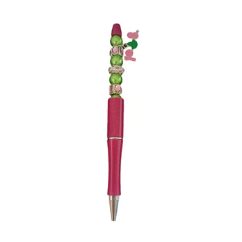 Логотип женского общества блестящая розово-красная шариковая ручка металлические греческие цифры ювелирные изделия Шарм из плюща
