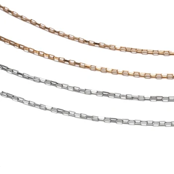 Квадратная цепочка из гипоаллергенной нержавеющей стали длиной 2 м, Ожерелья своими руками, браслет Для мужчин и женщин, высококачественные Аксессуары для изготовления ювелирных изделий