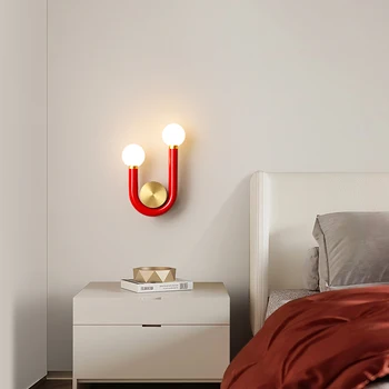 Красочные U-образные настенные светильники Современное и креативное внутреннее освещение для кабинета, гостиной, детской комнаты, спальни, прикроватной тумбочки, прохода
