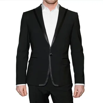 Новейший дизайн пальто и брюк С воротником-шалью на одной пуговице, мужские костюмы из 2 предметов, популярные официальные высококачественные костюмы для выпускного вечера последнего дизайна