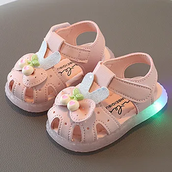Детская обувь Удобные мягкие сандалии на плоской подошве Обувь для малышей на мягкой подошве Baotou Light Обувь для девочек для малышей 6 Сандалий для малышей
