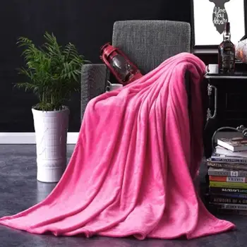 Модное фланелевое одеяло, теплое фланелевое одеяло, мягкое 100 * 70 см, однотонное детское коралловое однотонное одеяло, фланель