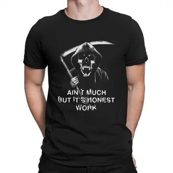 Мужские футболки - это немного, но это честная работа Grim Reaper, потрясающая футболка из 100% хлопка, футболки в стиле гранж с коротким рукавом
