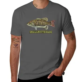 Новая футболка Smallmouth Bass, великолепная футболка, одежда с аниме, футболка с графикой, черная футболка, футболки для мужчин, хлопок
