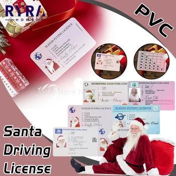 Карточка с правами Санта-Клауса на Сочельник, Рождественский подарок для детей, водительские права на сани, Рождественский декор Noel Navidad.