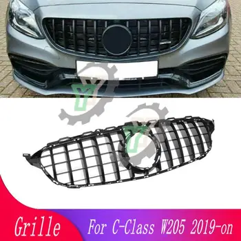GT GTR Алмазная Передняя Входная Решетка Бамперная Решетка Сетка Для Mercedes Benz C Class W205 C205 S205 2019-2021 C200 C260 C250 C180 C300