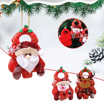 Рождественский Старик Снеговик Ткань Подвесной Камин Окно Колокольчик Украшение Новый Год Рождество для Дома Natal Noel Deco Navidad 2024
