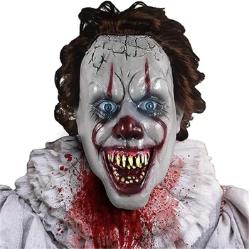 Новый ужас Pennywise Джокер Страшная маска Косплей Стивен Кинг Глава Вторая Фестиваль Клоунов Косплей Хэллоуин Реквизит для вечеринки