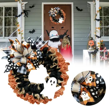 Идеи для цветника перед домом, 3 Рождественских венка, украшения для Хэллоуина, венок для входной двери / Венок для наружного окна