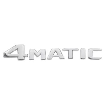 4MATIC Серебристый Значок на двери Багажника Автомобиля, Наклейка на Бампер, Эмблема, Клейкая лента, Наклейка для