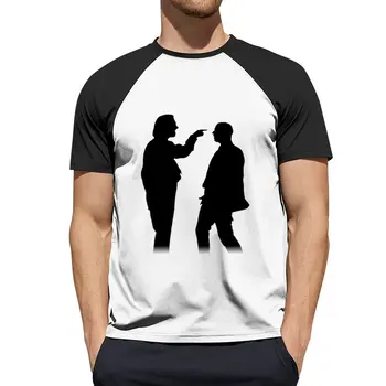 Нижний силуэт - футболка с Ричи и Эдди, блузка, черная футболка, футболки для мужчин, хлопок