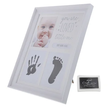 Подставка для рук и ног, Фоторамка, Подарок на память об отпечатке ноги младенца, изображение отпечатка руки ребенка, Подарки для девочек и мам, ПВХ, новорожденные мальчики