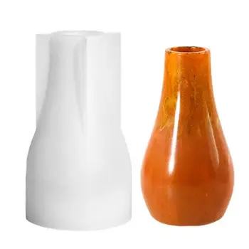Форма для вазы из смолы, Маленькая Высокая Ваза для цветов, Горшок, Силиконовые формы для ваз для сушеных цветов, 3D Изготовление своими руками, Декор для домашнего дисплея, Форма для рукоделия