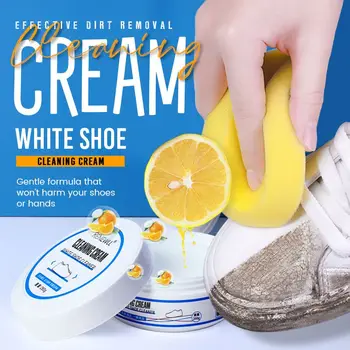 Крем для чистки белой обуви Многофункциональный Для чистки, осветления, отбеливания и ухода за пожелтевшей спортивной обувью Прямая поставка