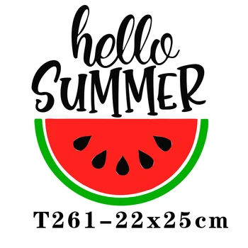 Привет, лето, наклейка утюгом для нашивок на одежду, футболки, которые можно стирать своими руками, термонаклейка-аппликация T261