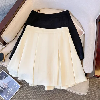 Женская юбка большого размера, тонкая, плиссированная, простая, весна /лето 2023