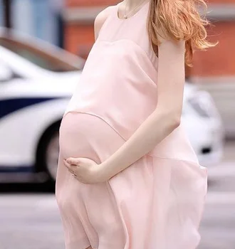 Loading Girl Для беременных, серая женская футболка для беременных 2022, Новая одежда для мам большого размера