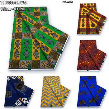 Гарантированный Настоящий 100% хлопок, Мягкая Оригинальная Африканская ткань с восковыми принтами, Нигерия, Женщины, Анкара, воск для платья, Платье Pagne