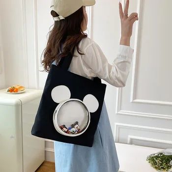 Новая модная 3D сумка Disney с Микки и Минни для покупок на открытом воздухе, детская сумка большой емкости, Большая сумка для покупок