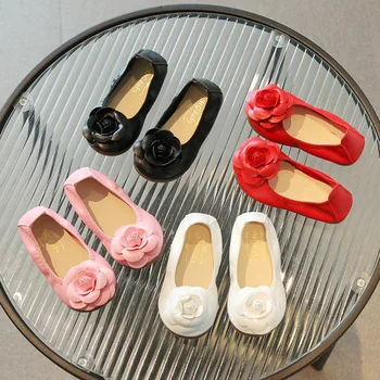 Дизайнерская Обувь для девочек, Осенняя Новая Обувь Принцессы с цветами, Супер Мягкая Танцевальная обувь, Модная Кожаная обувь, Повседневная обувь Kdi Sweet Mary Janes