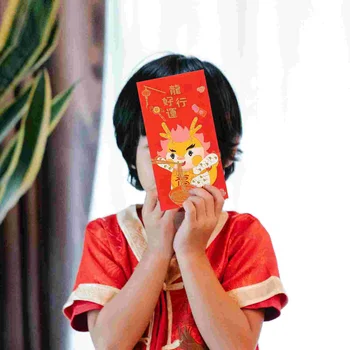 24 Шт Китайский красный конверт Hongbao Подарочный Милый Креативный пакет Конверты Бумажный мешок для денег на удачу