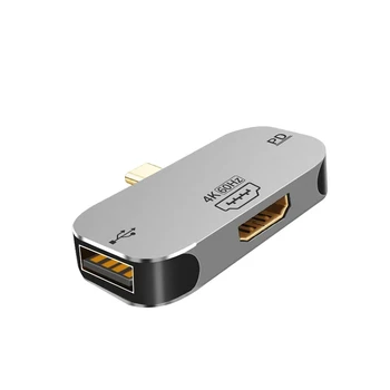 USB-концентратор 3 в 1, совместимый с адаптером Type C к HDMI, Быстрая зарядка PD, док-станция USB-C для Macbook Pro, USB-конвертер 4K 60Hz