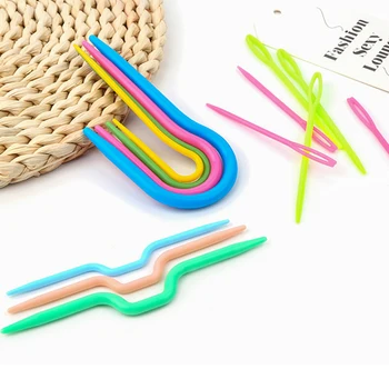 Пластиковые крючки для вязания спицы для вязания U-образный изогнутый твист плетение иглы DIY шарф свитер твист плетение трикотажа швейный инструмент 