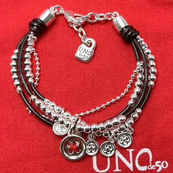 2023 Новый UNOde50 Европейский и американский Высококачественный Изысканный Кожаный браслет из веревки и бисера, Женская подарочная сумка для романтических украшений