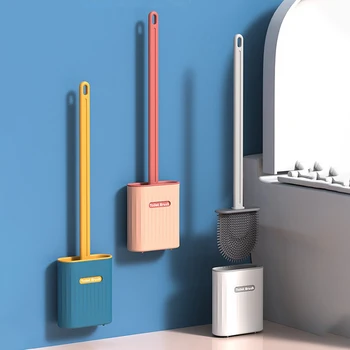 Силиконовая щетка для унитаза, подвешенная на 360 градусов, Креативная, практичная и удобная Щетка для чистки унитаза в ванной комнате для туалета в ванной