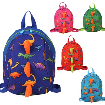 Рюкзаки с милым мультяшным динозавром, школьный рюкзак для детского сада, модный водонепроницаемый детский рюкзак для мальчиков и девочек, детский рюкзак с защитой от потери