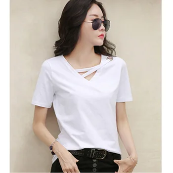 Женская футболка с короткими рукавами 2022, новая летняя белая футболка, женская свободная корейская версия белого жакета