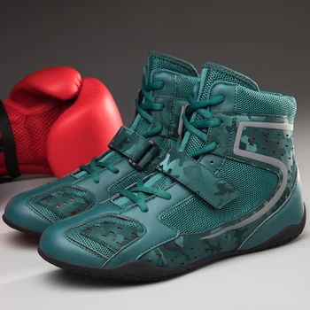 Профессиональные боксерские туфли унисекс, дышащие износостойкие нескользящие кроссовки для борьбы, спортивные кроссовки для тренировок в тренажерном зале
