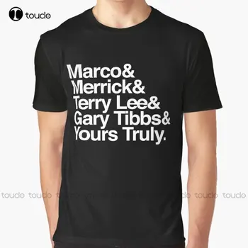 Марко Меррик Терри Ли, Гэри Тиббс и ваш покорный слуга Графические футболки, футболки для мужчин с цифровой печатью, футболки с цифровой печатью