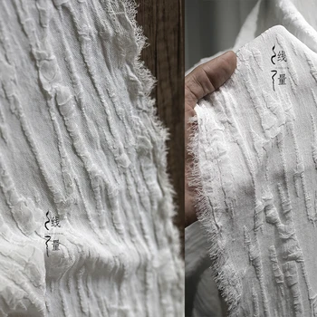 Текстура белой ветви, трехмерная ткань с плотной жаккардовой текстурой, креативная хлопчатобумажная подарочная одежда, высококачественные дизайнерские ткани