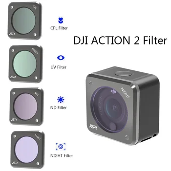 Фильтр Для Объектива Камеры DJI Action 2 Фильтры Из Оптического Стекла UV CPL ND SART NDPL NIGHT Для Спортивной Камеры DJI Action 2 Аксессуары