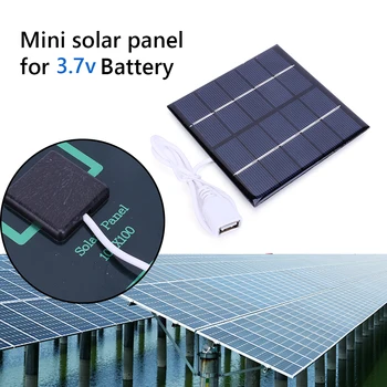 Наружные Солнечные Панели Мощностью 5 Вт USB-Выход Поликристаллический Мобильный Источник Питания Легкое Освещение Внутреннего Двора для Зарядного Устройства 3.7 Батарей