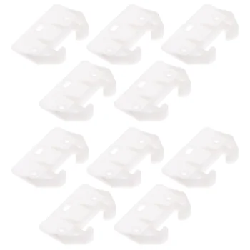 10шт Пластиковая Подставка Направляющие Направляющие Слайды Запасные Части Мебели (Белый)