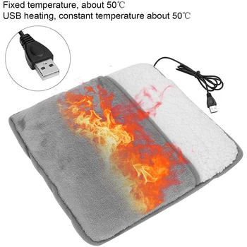 USB Электрическая подушка для подогрева ног, перезаряжаемая электрическая грелка, тапочки, энергосберегающие, удобные для зимы, товары для дома и офиса