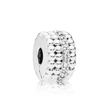 Аутентичный браслет из стерлингового серебра 925 Пробы с бриллиантами и подвесками Подходит для женщин Pandora Браслет Подарок DIY Ювелирные изделия