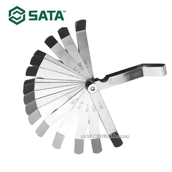 SATA 14 16 шт. измерительный щуп метрического размера 0,05-1 мм Толщиномер Комплект клапанов Листва клапанов Зазор между свечами зажигания