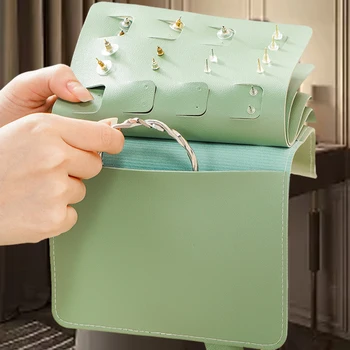 Портативная сумка для упаковки ювелирных изделий большой емкости, кожаный органайзер для ювелирных изделий, витрина для ювелирных изделий, сумка для хранения сережек и колец